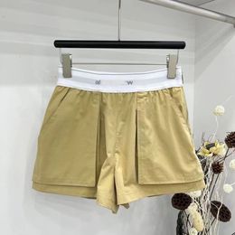 2024 summer short woman pants high waist shorts designer letter ribbon sports pant casual pocket design sweatpants double layered waistband loose pant