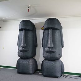 8m High 26.2ft Free Air Shipping Customised Inflatable Moai of Easter Island Statues For City Decoration
