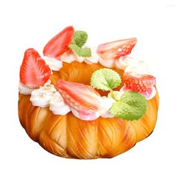 Decorative Flowers Simulated Dessert Donut Keychain Pendant Sweet Wind Ice Cream Cake Bag Decoration Faux Fruit Modern Simple Style Handmade