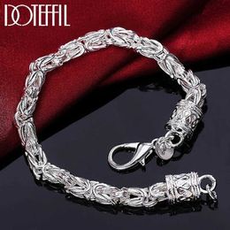 Chain Retro Elements Popular Fashion Silver Colour Jewellery Women Men Gift Fine Pretty Bracelets Chain Wedding Free Shipping 20cm Y240420