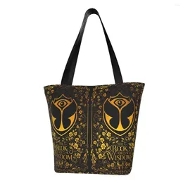 Shopping Bags The Book Of Tomorrowland Groceries Cute Printing Canvas Shopper Shoulder Tote Big Capacity Portable Handbag