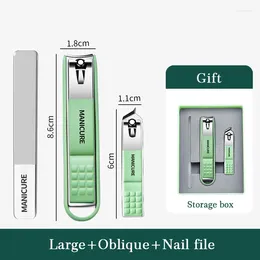 Nail Art Kits 3pcs Clipper Set Anti-splash Cut File A Full Of High-grade Clippers Polishig Pedicure Tool With Boxes