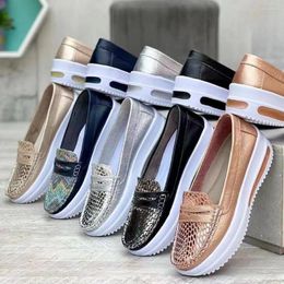 Casual Shoes Women's Orthopaedic Shallow Cut Single Shoe Solid Colour Round Belt Buckle Soft Sole Sandals Rome Style