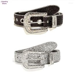 Belts Women Fashion Shiny Rhinestone Wide Belt Waist Chains Female Dress Crystal Diamond Y2K Clothing Decoration