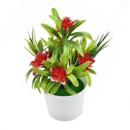 Decorative Flowers Realistic Artificial Plant Pot Outdoor Home Office Decoration Gift