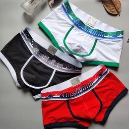 cotton mens slim hip boxer briefs come with shorts and fashion personality 240419