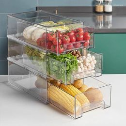 Kitchen Storage Refrigerator Drawer Box Sorting Organizer Pantry Food Fresh-keeping Stackable Egg Vegetable