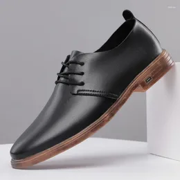 Casual Shoes Genuine Leather Mens Dress Comfy Smart Business Work Office Oxford Lace-up Male Formal Footwear