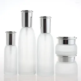 Storage Bottles Skin Care Container 4 Oz Facial Toner Bottle Wholesale Empty Frosted Clear 120ml Luxury Serum/cream