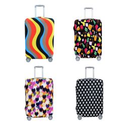 Accessories Geometry Printed Travel Elastic Luggage Protective Cover Fashion Case Suitcase Fit 1828 Trolley Baggage Covers Dust Cover