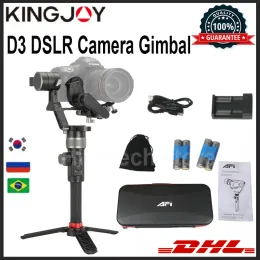 Brackets Kingjoy D3 Gimbal Stabiliser for Camera Dslr Handheld Gimbals 3axis Video Mobile for All Models of Dslr with Servo Follow Focus