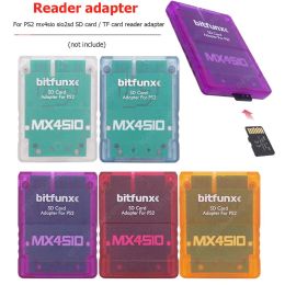 Cards Portable Card Reader For PS2 MX4SIO SIO2SD Transparent Multifunctional Memory Card Adapter Support Secure Digital / TF Card