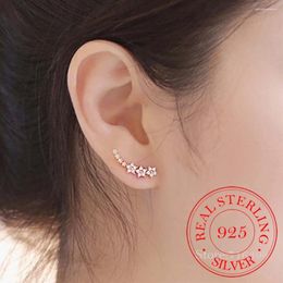 Stud Earrings 925 Sterling Silver Crystal Star For Women Party Gift Brincos Hypoallergenic Sterling-silver-jewelry