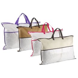 Bags Nonwoven Tote Bag Home Textile Zipper Dustproof Packaging Bag Quilt Pillow Clothes Storage PVC Transparent Bag Wholesale