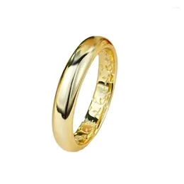 Cluster Rings S925 Silver Ring Gold Plated Heavy Industry Smooth Face Instagram Cold Wind Stacked