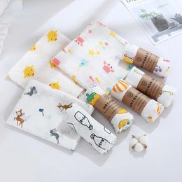 Baby Bath Towel Kids Bathrobe Child Blanket Wrap for born Infant Toddler Boys Girls Gauze Cotton 110110cm 240417