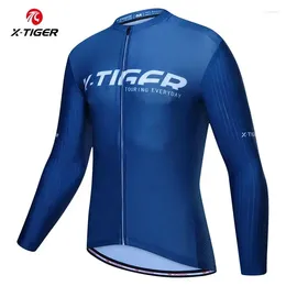 Racing Jackets X-Tiger Long Sleeve Cycling Jersey Top Road Mountain Bike Breathable Quick Dry DH Motocross