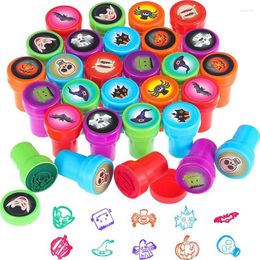 Party Favour 10Pcs/set Cartoon Stamps Creative Number Animal Self Ink Rubber Stamp Toys For Kids DIY Seal Scrapbook Birthday Gift