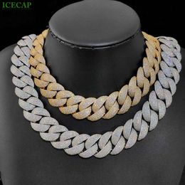 Fine Jewelry Iced Out Necklaces 925 Sterling Silver Hip Hop d Vvs Moissanite Cuban Link Chain for Men