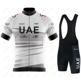UAE Summer Men Clothing Cycling Shorts Mtb Cycle Jersey Complete Male Uniform Road Jacket Pants Gel Bicycle Suit Sports Set 240410