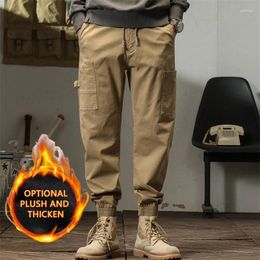Men's Pants Autumn And Winter Outdoor Warm Hunting Trousers Men Padded Thickened Work Mens Simple Fashion Casual