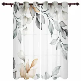 Curtain Plant Watercolour Nature Modern Hall Curtains For Living Room Bedroom Window Panels Drapes