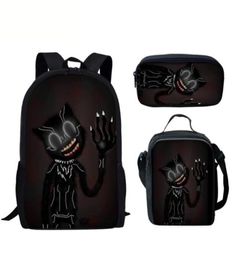 Backpack Cartoon Hellow Cat Customised Men039s Set 3D Print Student School Bag Teens Boys Girl Lunch Bags Children Shoulder5609294