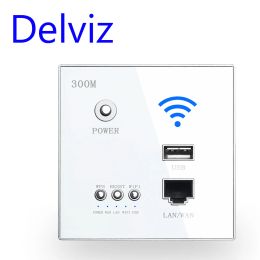 Plugs Deiz Wireless Wifi Socket Rj45, Ap Relay Smart Usb Socket, Crystal Glass Panel, 220v Power, 300mbps Embedded Wall Wifi Router