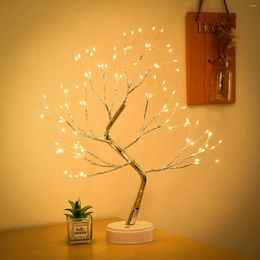 Table Lamps Tree Light LED Night Touch Switch Copper Wire Bedside Desk Decor Lamp For Home Bedroom Christmas Lighting