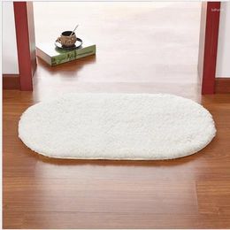 Carpets Thicken Oval Carpet Wool Living Room Absorbent Bedroom Bedside Table Mat Gray22