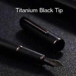 Pens Picasso Black Metal Fountain Pen Titanium Black F Nib 0.5mm Matte Barrel Gift Box Excellent Business Office Writing Set