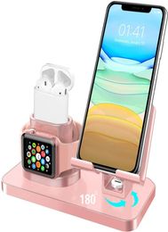 Epacket 3 in 1 Charging Stand Phone Watch Charger Holder Charge dock for iPhone 11Pro Max 5 4 3 Airpods 2 Charger Cables Requir5179687