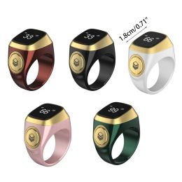 Clothing iQibla Zikr 1 Lite Prayer Smart Tally Counter Ring Muslim Digital Time Reminder 0.49" 72x40 OLED Screen for Muslims 24BB