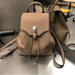 School Bags Vintage Leather Travel Backpack Women Shopping Tote Student Large Capacity Schoolbags Zipper Rucksack 2024