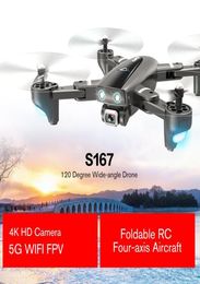 New S167 5G Wifi FPV RC Drone with 4K HD Camera Wideangle Drone GPS Positioning Drone Foldable RC Fouraxis Aircraft 20205118574