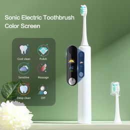 toothbrush LCD Ultrasound Toothbrush Smart Sonic Electrical Toothbrush Set Rechargeable Automatic Oral Care Teethbrush Kits Whitening Brush