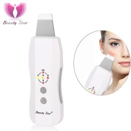 Instrument Beauty Star Ultrasonic Skin Scrubber Face Cleaner Anion Ultrasonic Skin Peeling Face Pore Cleaning Scrubber Facial Spa Massager