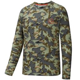 Footwear Bassdash Men's Hunting Shirt Camo for Hide Camouflage Lightweight Long Sleeve Stretchable Protect Skin Fishing Hike Tees Fs22m