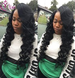 Natrual Black Colour Brazilian Hair Loose Deep Wave Full Lace Human Hair Wig Lace Front Wig With Baby Hair 4472563