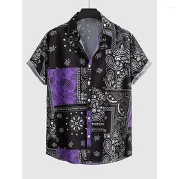 Men's Casual Shirts Paisley Shirt Retro Ethnic Graphic 3D Print Women Short Sleeves Streetwear Outdoor Unisex Tops Clothing