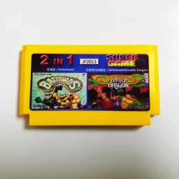 Cards Battletoads/Battletoads&Double Dragon 2in1 Big Yellow 8 bit 60 pins Game Card