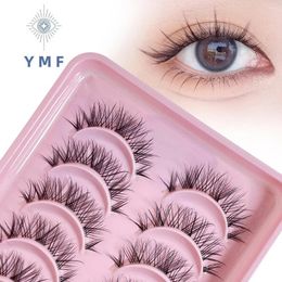 False Eyelashes 6D Three-Dimensional Thick 8 Pair Simulation Soft Multi-Layer Cross-Pointed Tail Fiber