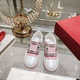 Guangzhou 24 Styles, R Square Casual Sports Diamond Buckle Small White Shoes, One Foot High Rise Women's Shoes