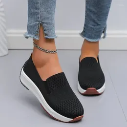 Casual Shoes Women's Sports Mesh Flats Platform Breathable Comfortable Walking Zapatillas Mujer