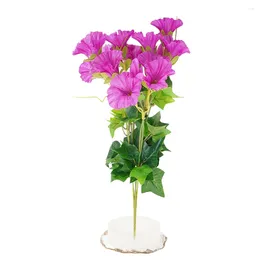 Decorative Flowers Home Artificial Morning Glory Vine Petunia Wedding Decor Silk Cloth Simulation 7 Branches Decoration Fake FlowersNo Lower