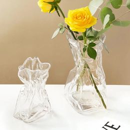 Vases Wedding White Interior Flower Vase Glass Florarium Mold Bud Fishbowl Plant Pot Luxury Maceteros Decoration Home YX50VS