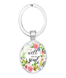 His Will His Way My Faith Bible Verse Quote Key Chain JEREMIAH Keychain Glass Dome Jewellery Christian Pendant Keyring Gifts2943402