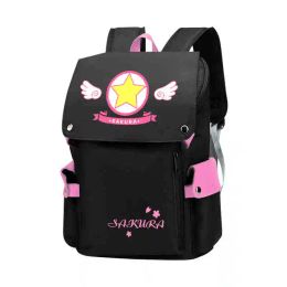 Backpacks Unisex Anime Cartoon Card Captor KINOMOTO SAKURA Travel Rucksack Casual Schoolbag Student Backpacks