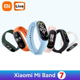 Wristbands New Xiaomi Mi Band 7 Smart Bracelets 1.62" AMOLED Screen 120 Workout Modes Wristband Bluetooth 5.2 Professional Workout Analysis