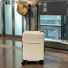 Luggage Multifunctional Luggage Women's Trolley Suitcase Small 20inch Boarding Case Light Student Luggage Four Wheel Trolley Case